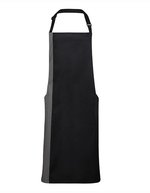 Premier Workwear Kontrast-Latzschürze mit verstellbarem Umhängeband, Black/Dark Grey (ca. Pantone 431C) 72 x 86 cm, PW162 – Bild 2