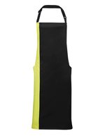 Premier Workwear Kontrast-Latzschürze mit verstellbarem Umhängeband, Black/Dark Grey (ca. Pantone 431C) 72 x 86 cm, PW162 – Nero/Lime (ca. Pantone 382C)