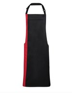 Premier Workwear Kontrast-Latzschürze mit verstellbarem Umhängeband, Black/Dark Grey (ca. Pantone 431C) 72 x 86 cm, PW162 – Nero/Rosso (ca. Pantone 200C)