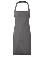 Premier Workwear Latzschürze aus strapazierfähigem Twill, Black (ca. Pantone Black C) 67 x 78 cm, PW165 – Dark Grey (ca. Pantone 425C)