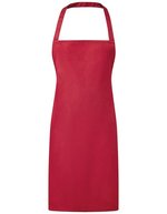 Premier Workwear Latzschürze aus strapazierfähigem Twill, Black (ca. Pantone Black C) 67 x 78 cm, PW165 – Red (ca. Pantone 201C)