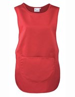 Premier Workwear Damen-Tabard mit Tasche und Druckknopf, Black L, PW171 – Rouge (ca. Pantone 200C)