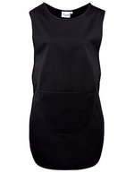 Premier Workwear Lange Damen-Tabard-Schürze mit Tasche – Black (ca. Pantone Black C)