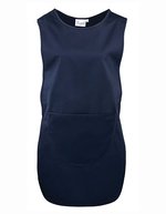 Premier Workwear Lange Damen-Tabard-Schürze mit Tasche – Navy (ca. Pantone 2766C)