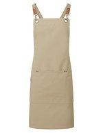 Grembiule con pettorina dorso incrociato Clip 'n' Clasp – Khaki (ca. Pantone 7536C)