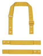 Premier Workwear Farbenfrohe Schürzenträger aus Recyclingmaterial, Black (ca. Pantone Black C) 2,5 x 90 cm, PW191 – Mustard (ca. Pantone 2006C)