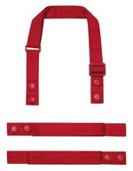 Premier Workwear Farbenfrohe Schürzenträger aus Recyclingmaterial, Black (ca. Pantone Black C) 2,5 x 90 cm, PW191 – Red (ca. Pantone 201C)