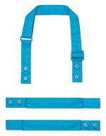 Premier Workwear Farbenfrohe Schürzenträger aus Recyclingmaterial, Black (ca. Pantone Black C) 2,5 x 90 cm, PW191 – Turquoise (ca. Pantone 7703C)