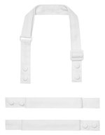 Premier Workwear Farbenfrohe Schürzenträger aus Recyclingmaterial, Black (ca. Pantone Black C) 2,5 x 90 cm, PW191 – White