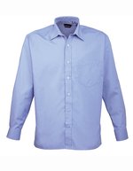 Premier Workwear Men´s Poplin Long Sleeve Shirt Royal (ca. Pantone 7686C) 46 (XXL/18) (PW200), PW200 – Mid Blue