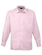 Premier Workwear Men´s Poplin Long Sleeve Shirt Royal (ca. Pantone 7686C) 46 (XXL/18) (PW200), PW200 – Pink