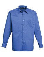 Men´s Poplin Long Sleeve Shirt – Royal (ca. Pantone 7686C)