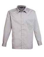 Premier Workwear Men´s Poplin Long Sleeve Shirt Royal (ca. Pantone 7686C) 46 (XXL/18) (PW200), PW200 – Silver