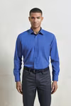 Premier Workwear Camicia in Popeline a Maniche Lunghe con Taschino da Uomo – Steel