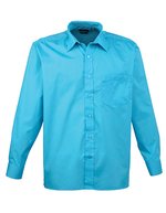 Premier Workwear Men´s Poplin Long Sleeve Shirt Royal (ca. Pantone 7686C) 46 (XXL/18) (PW200), PW200 – Turquoise