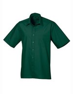 Premier Workwear Men´s Poplin Short Sleeve Shirt Hot Pink 44,5 (17H) (PW202), PW202 – Bottle