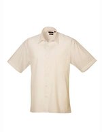 Premier Workwear Men´s Poplin Short Sleeve Shirt Hot Pink 44,5 (17H) (PW202), PW202 – Natural
