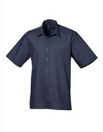 Premier Workwear Men´s Poplin Short Sleeve Shirt Hot Pink 44,5 (17H) (PW202), PW202 – Navy