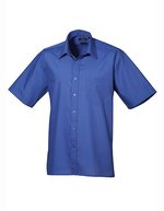 Premier Workwear Men´s Poplin Short Sleeve Shirt Hot Pink 44,5 (17H) (PW202), PW202 – Royal