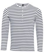 Premier Workwear T-Shirt mit Krempelärmeln für Herren, Black (ca. Pantone Black C) XS, PW218 – White/Navy (ca. Pantone 2766C)