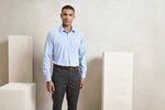 Premier Workwear Langarmhemd Microcheck Baumwolle für Herren, Black (ca. Pantone Black C)/White XS, PW220 – Bild 1