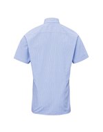 Premier Workwear Kurzarmhemd Mikro-Vichy Muster Baumwolle für Herren, Black (ca. Pantone Black C)/White XS, PW221 – Bild 4
