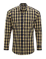 Premier Workwear Karomuster Langarmhemd aus Baumwolle, Camel (ca. Pantone 132C)/Navy (ca. Pantone 2378C) S, PW250 – Bild 2
