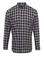 Premier Workwear Karomuster Langarmhemd aus Baumwolle, Camel (ca. Pantone 132C)/Navy (ca. Pantone 2378C) S, PW250 – Acier (ca. Pantone Cool Grey 11C)/Noir (ca. Pantone Black C)