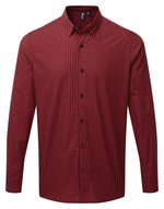 Premier Workwear Herrenhemd Maxton Check, kariert, Slim Fit, Light Blue (ca. Pantone 2707C)/White S, PW252 – Bild 5