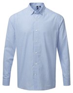 Premier Workwear Herrenhemd Maxton Check, kariert, Slim Fit, Light Blue (ca. Pantone 2707C)/White S, PW252 – Bild 6