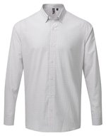 Premier Workwear Herrenhemd Maxton Check, kariert, Slim Fit, Light Blue (ca. Pantone 2707C)/White S, PW252 – Bild 7