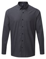Premier Workwear Herrenhemd Maxton Check, kariert, Slim Fit, Light Blue (ca. Pantone 2707C)/White S, PW252 – Bild 8