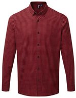 Premier Workwear Herrenhemd Maxton Check, kariert, Slim Fit, Light Blue (ca. Pantone 2707C)/White S, PW252 – Bild 2