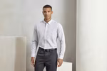 Premier Workwear Herrenhemd Maxton Check, kariert, Slim Fit – Light Blue (ca. Pantone 2707C)/White