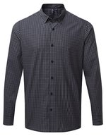 Premier Workwear Herrenhemd Maxton Check, kariert, Slim Fit, Light Blue (ca. Pantone 2707C)/White S, PW252 – Acciaio (ca. Pantone 431C)/Nero (ca. Pantone Black C)