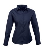 Women´s Poplin Long Sleeve Blouse – Brown