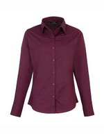 Women´s Poplin Long Sleeve Blouse – Aubergine