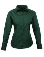 Women´s Poplin Long Sleeve Blouse – Bottle Green