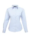Premier Workwear Langarm Bluse Popeline 65/35 für Damen, Light Blue (ca. Pantone 2717C) 46 (XXL/18), PW300 – Bild 1