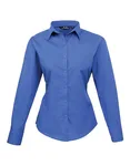 Premier Workwear Langarm Bluse Popeline 65/35 für Damen, Light Blue (ca. Pantone 2717C) 46 (XXL/18), PW300 – Royal (ca. Pantone 7686C)