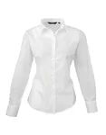 Premier Workwear Langarm Bluse Popeline 65/35 für Damen, Light Blue (ca. Pantone 2717C) 46 (XXL/18), PW300 – White