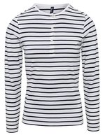 Premier Workwear Langarmshirt mit Krempelärmeln für Damen, Black (ca. Pantone Black C) XS, PW318 – Blanc/Marine (ca. Pantone 2766C)
