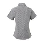 Premier Workwear Kurzarmhemd Vichy-Muster Baumwolle für Damen, Black (ca. Pantone Black C)/White XS, PW321 – Bild 4