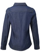 Premier Workwear Jeanshemd mit Kontrastnähten für Damen, Black Denim (ca. Pantone 433C) XS, PW322 – Bild 4
