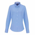 Premier Workwear Damenbluse Oxford mit Kontrastdetails, Oxford Blue (ca. Pantone 7453C) XS, PW338 – Bild 3