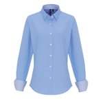 Premier Workwear Damenbluse Oxford mit Kontrastdetails, Oxford Blue (ca. Pantone 7453C) XS, PW338 – Bild 5
