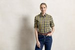 Premier Workwear Langarmhemd Mulligan Karomuster Baumwolle für Damen, Camel (ca. Pantone 132C)/Navy (ca. Pantone 2378C) XS, PW350 – Bild 1