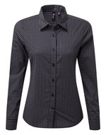 Premier Workwear Langarmhemd Maxton Check kariert für Damen, Navy (ca. Pantone 533C)/White XXL, PW352 – Bild 8