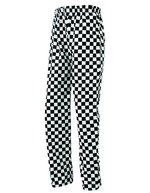 Kochschlupfhose mit elastischem Bund – Black-White Check