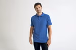 Stud Polo aus Piqué-Material, extra lang – Black (ca. Pantone Black C)